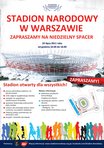 Plakat - dni otwarte na Stadionie Narodowym w Warszawie - 24 lipca 2011 roku
